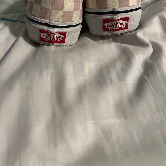 Vans Size 7 - Pink and White checkerboard slip ons - Picture 2 of 5